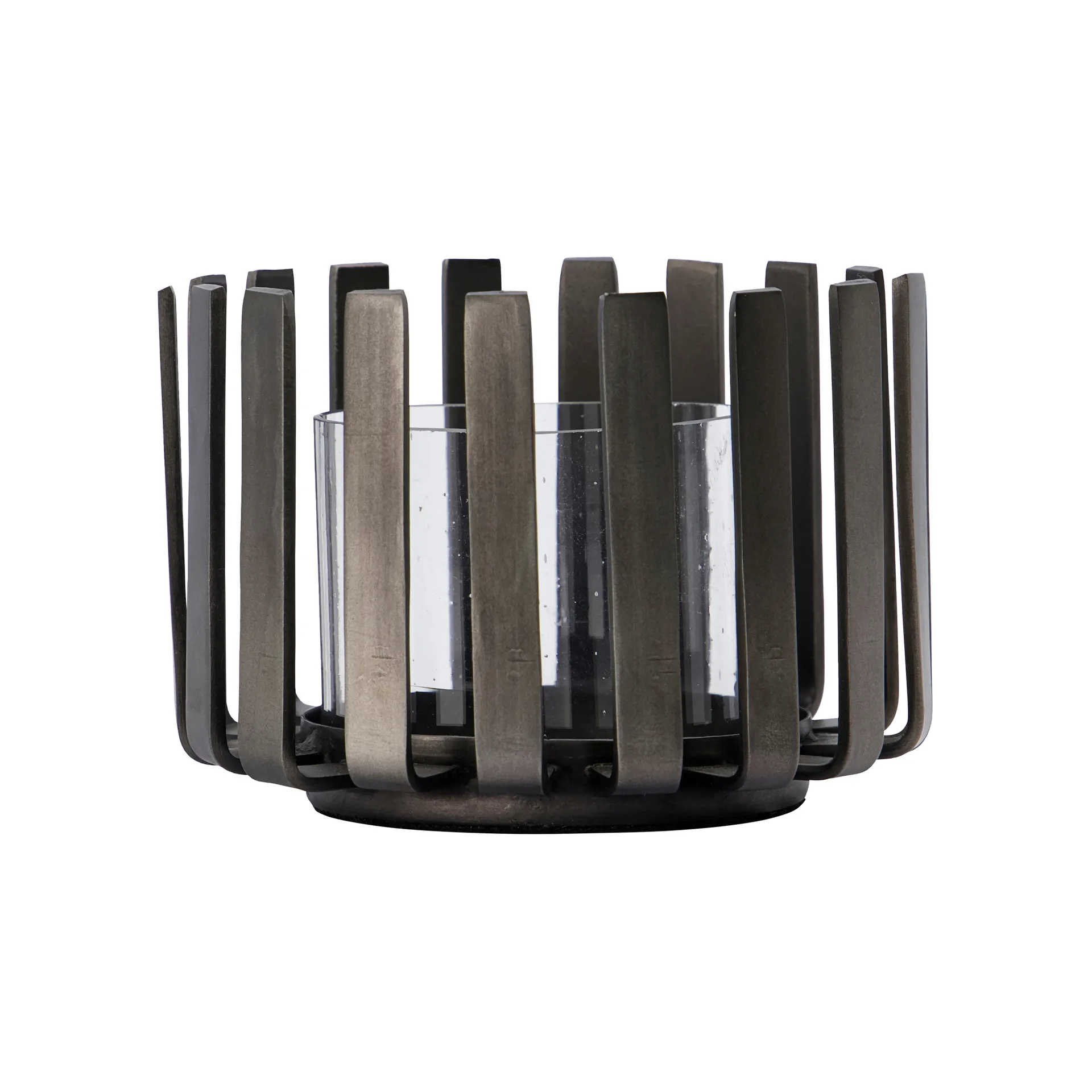 Portavelas Bars Ø10 cm, negro House Doctor