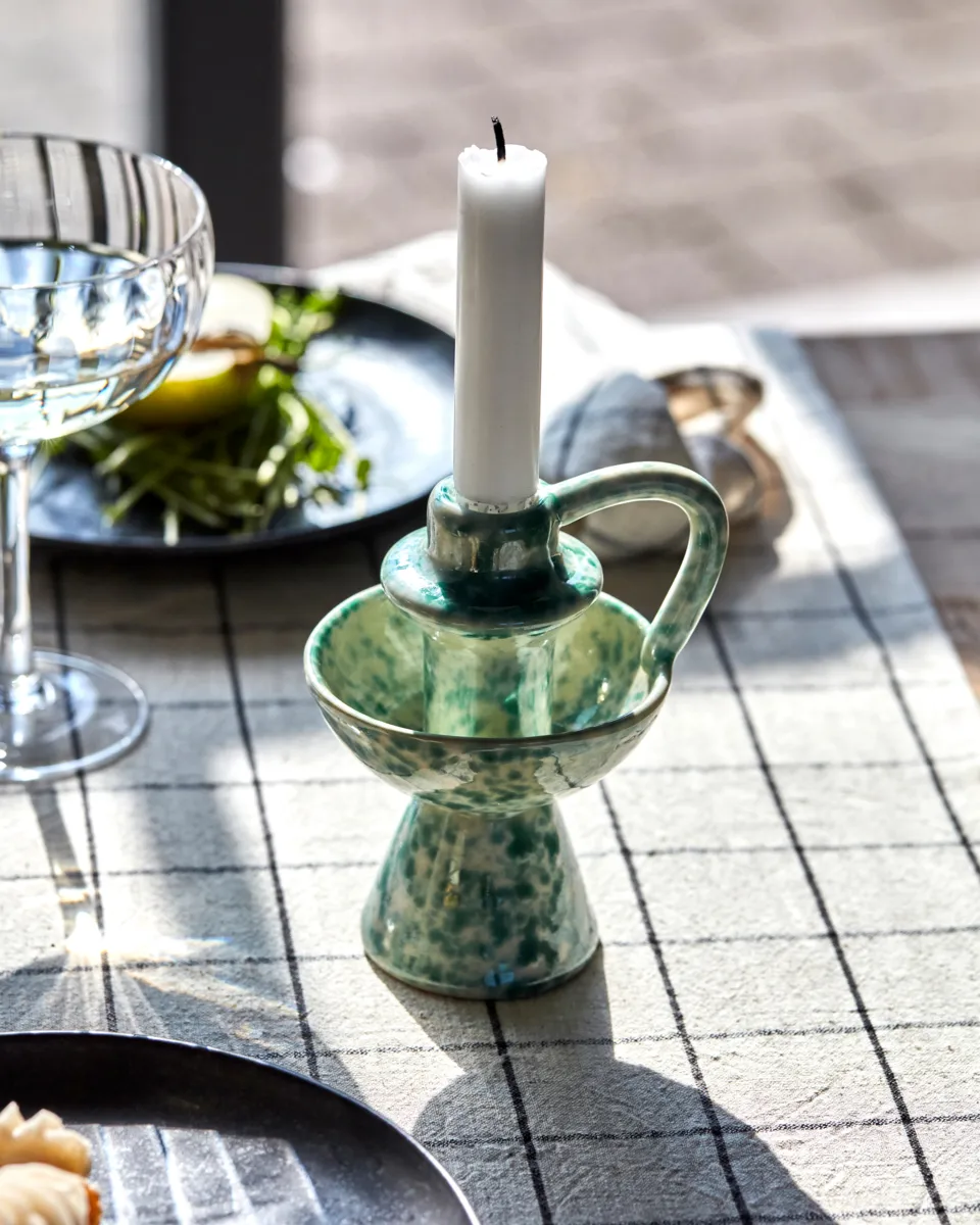 Portavelas Diva 14 cm, Verde House Doctor