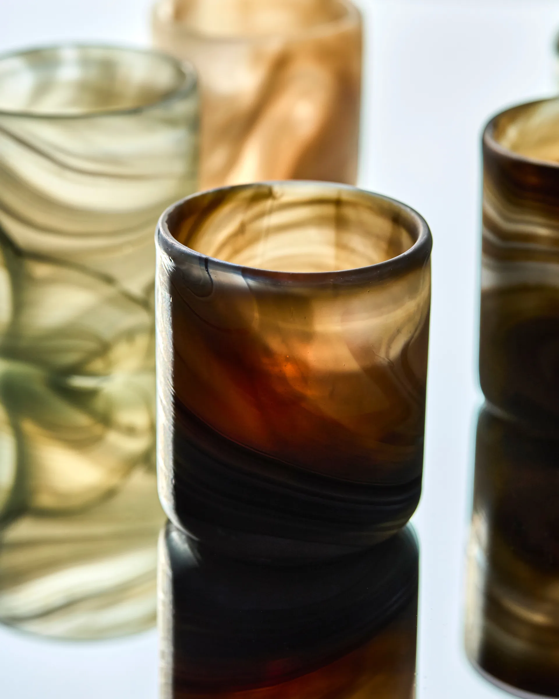 Portavelas Kae Ø7x8 cm, Marrón House Doctor