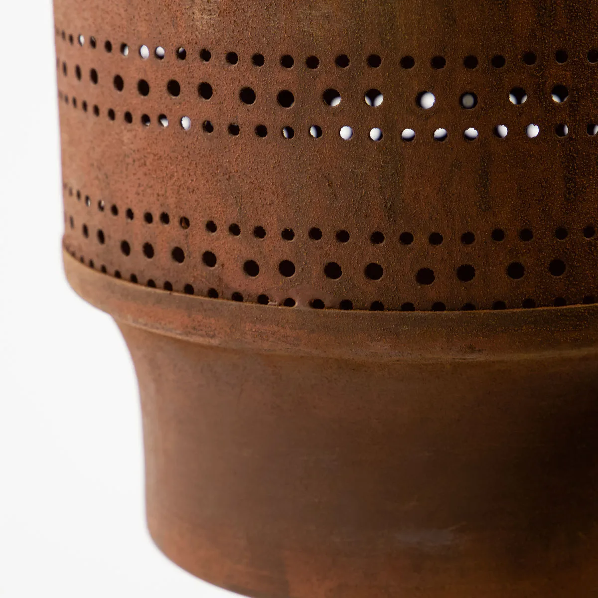 Portavelas Kutu Ø15 cm, Rojo quemado House Doctor