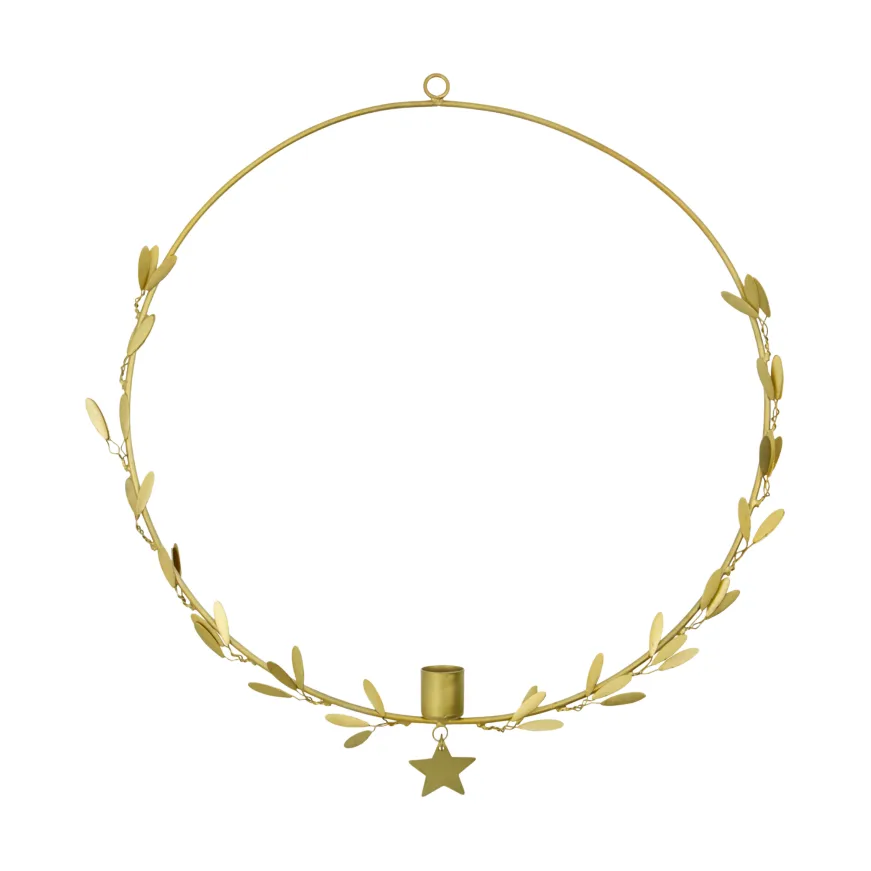 Portavelas Mistel Ø35 cm, Latón House Doctor