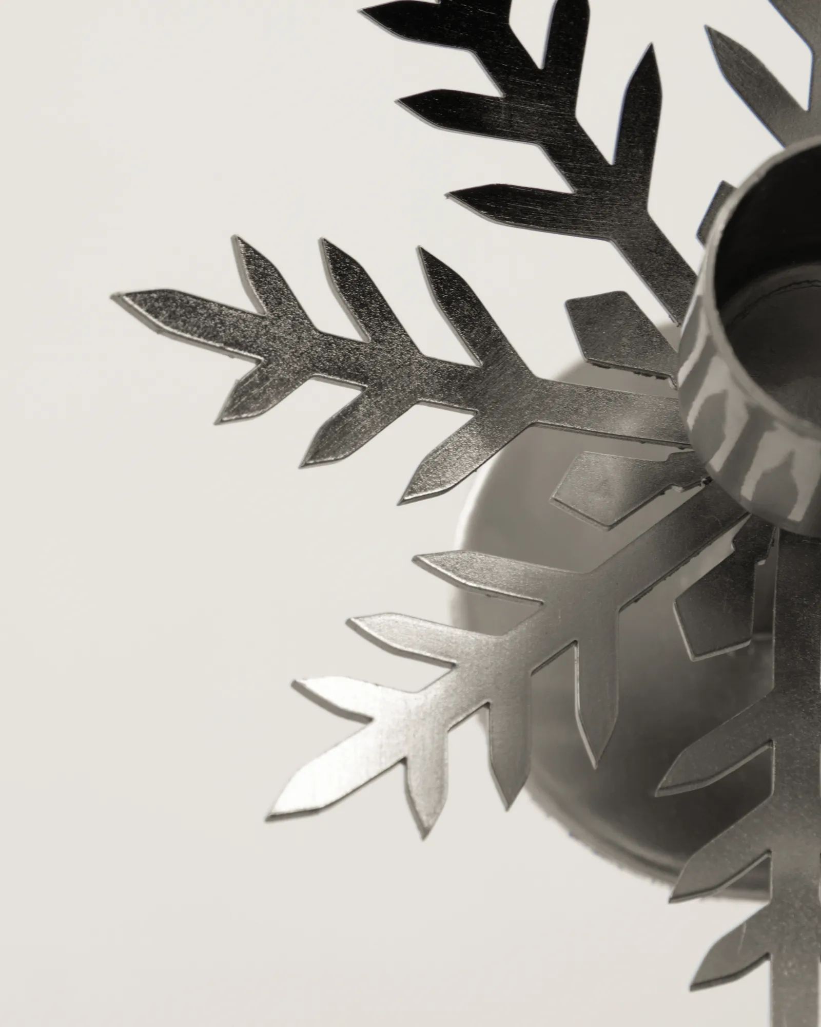 Portavelas Snowflake, pack de 2, Acabado en plata House Doctor
