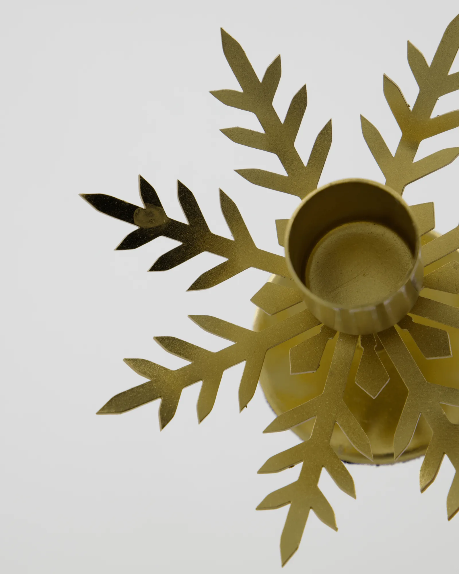 Portavelas Snowflake, pack de 2, Color latón antiguo House Doctor