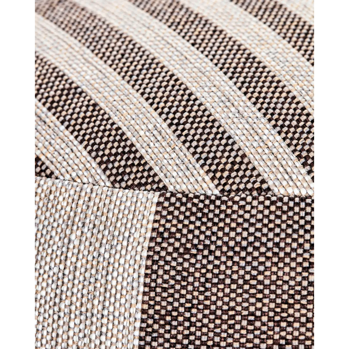 Puff Alfo Ø60x40 cm, Marrón-blanco House Doctor