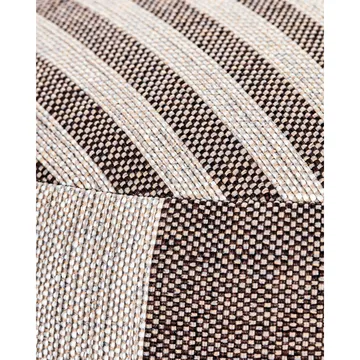 Puff Alfo Ø60x40 cm - Marrón-blanco - House Doctor