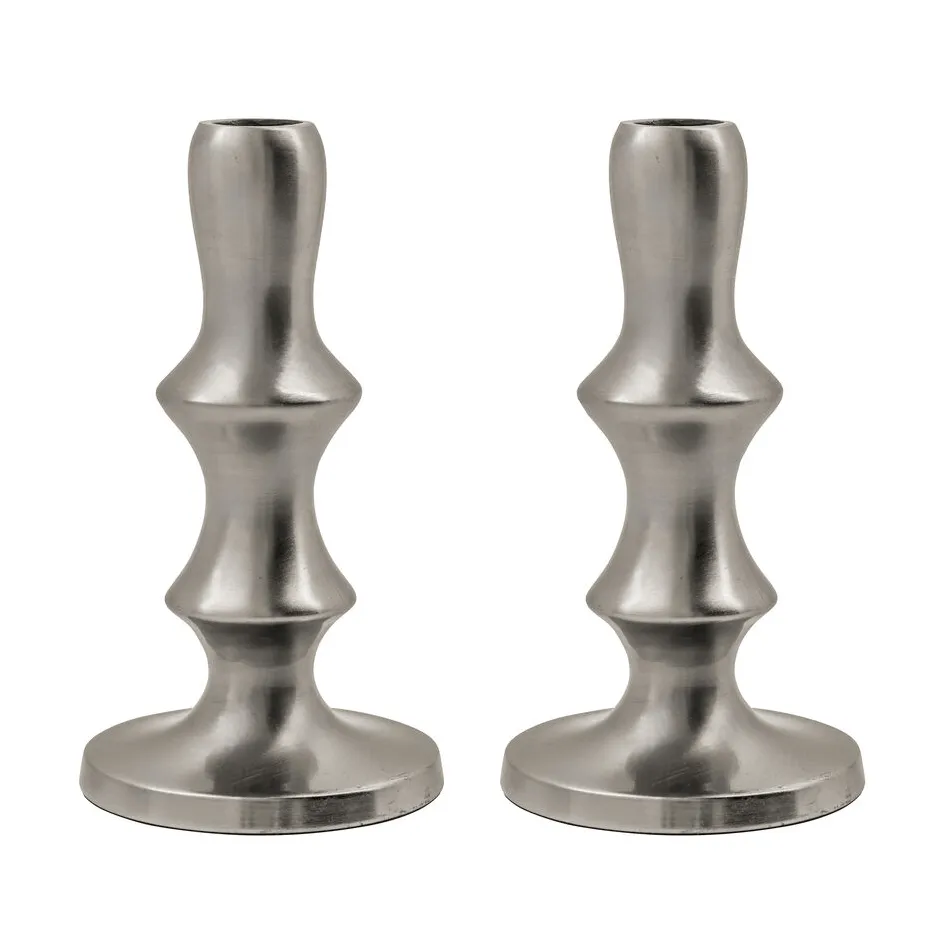 Reese candelabro 2-pack, Acabado plateado House Doctor