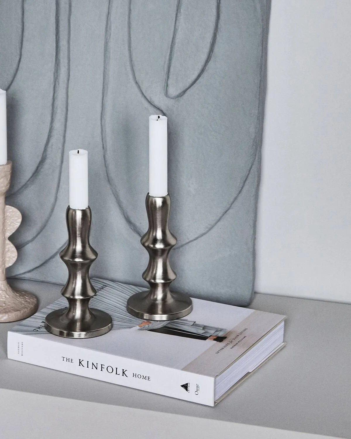 Reese candelabro 2-pack, Acabado plateado House Doctor