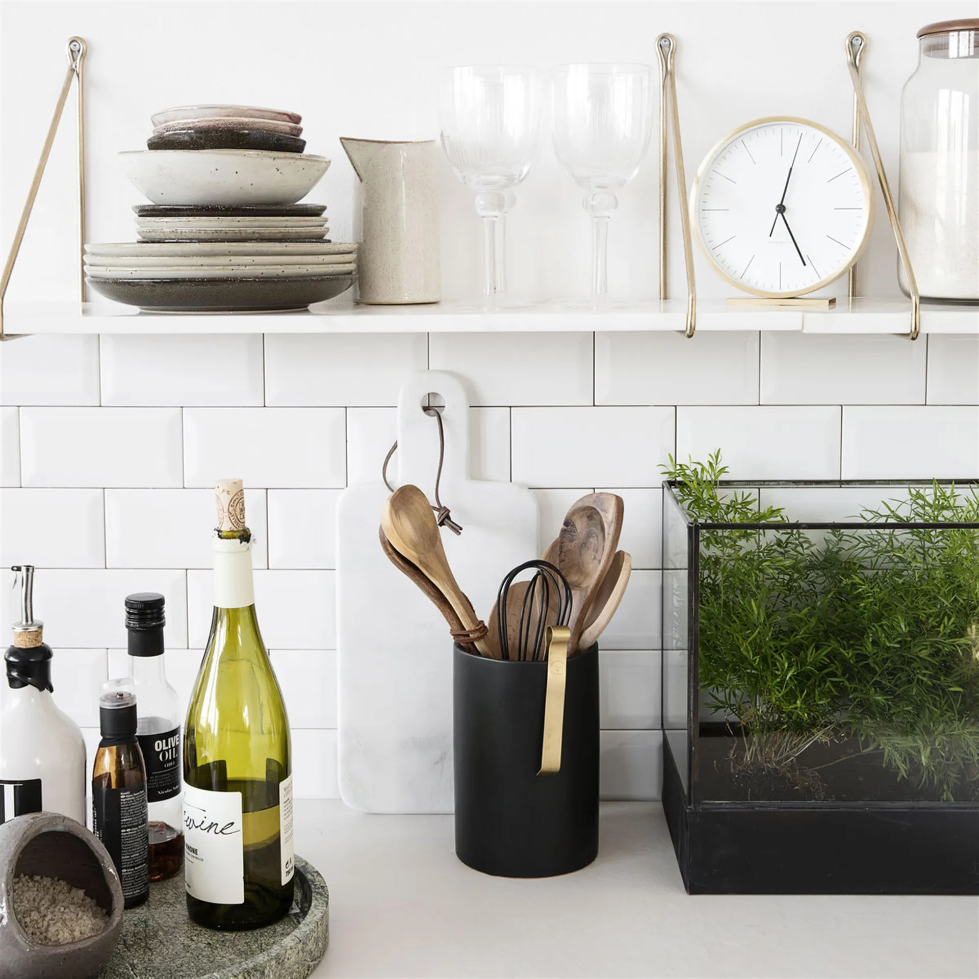 Reloj de mesa Hannah 15 cm, oro House Doctor