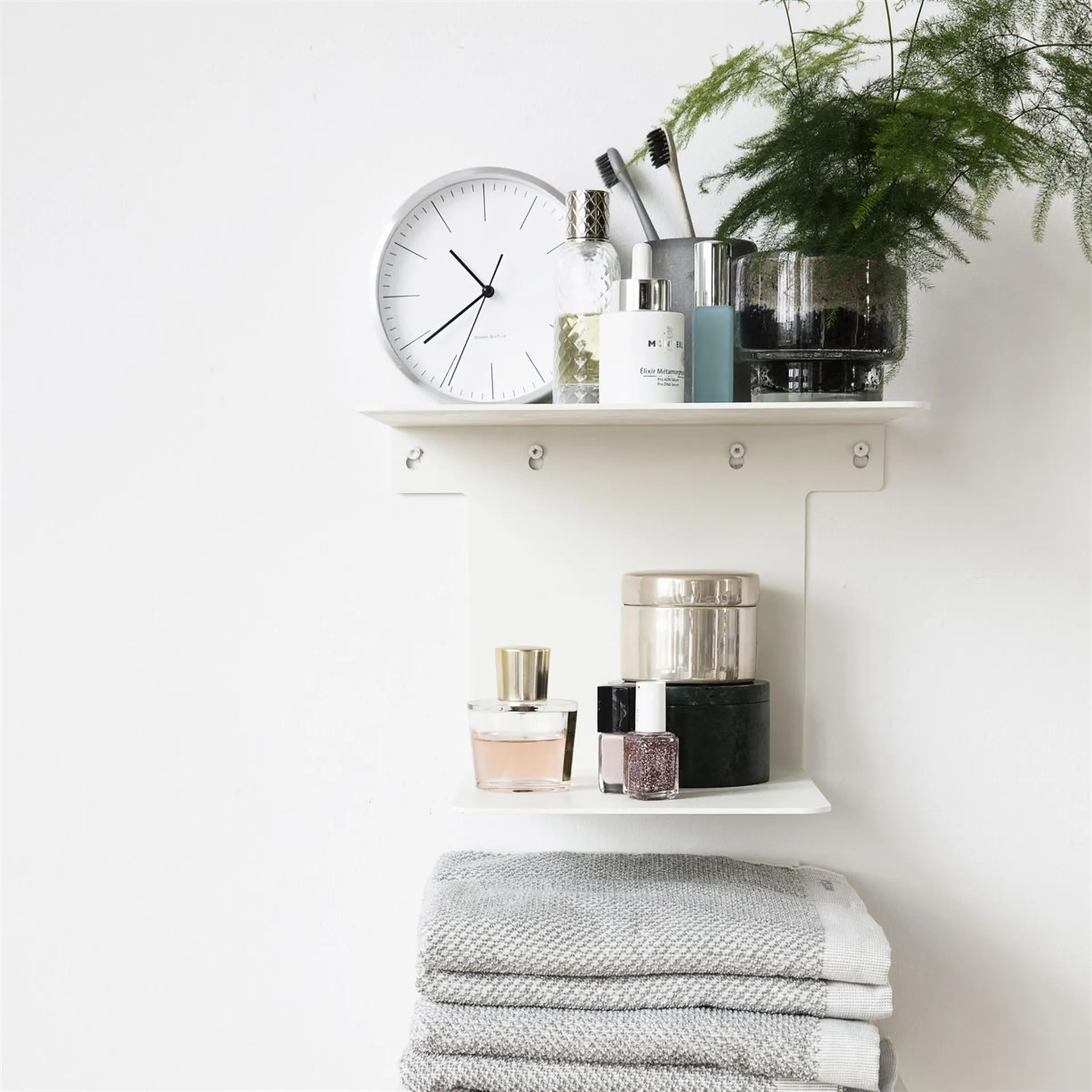 Reloj de mesa Hannah 15 cm, plata House Doctor