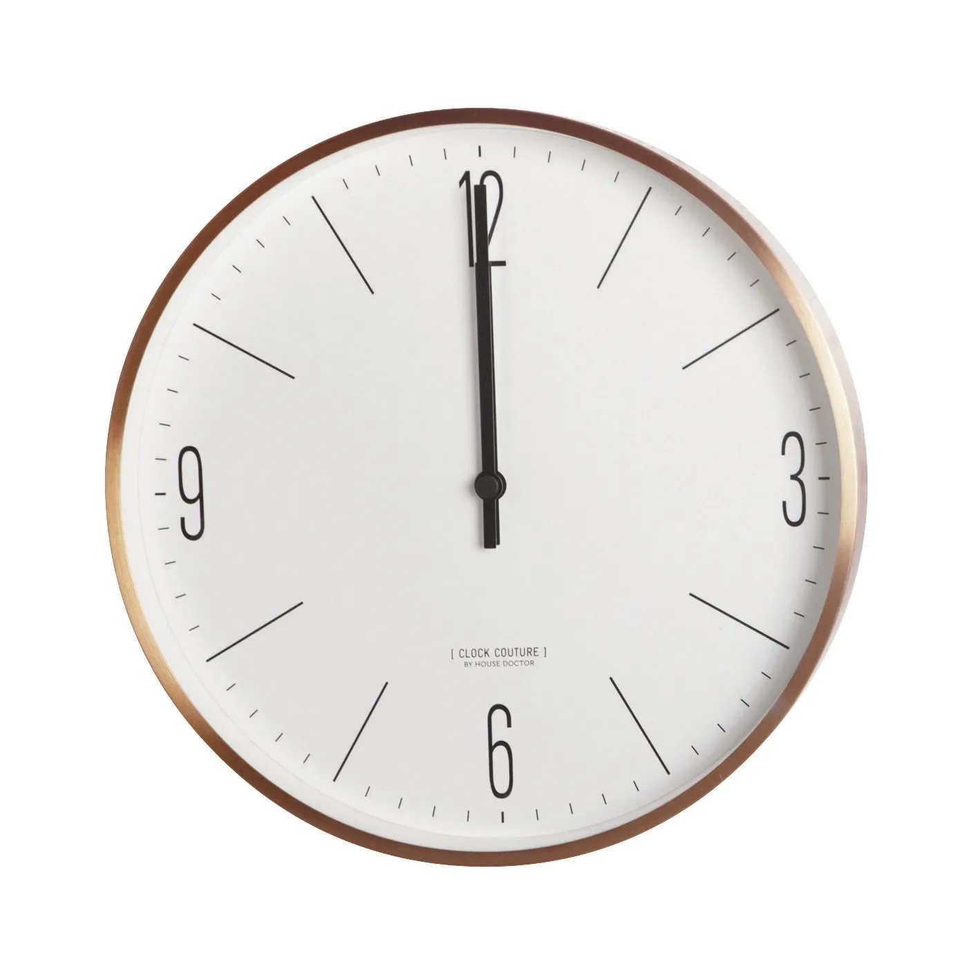 Reloj de pared Clock Couture, dorado House Doctor