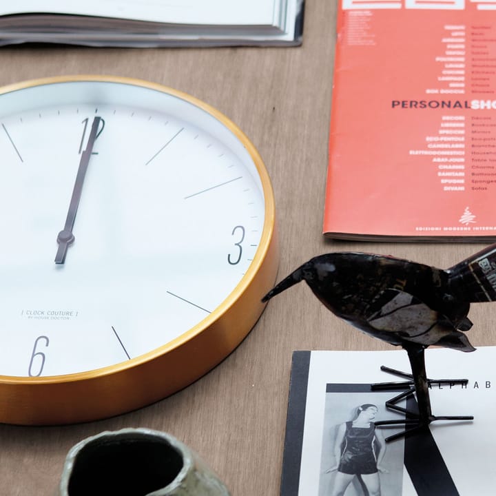 Reloj de pared Clock Couture, dorado House Doctor