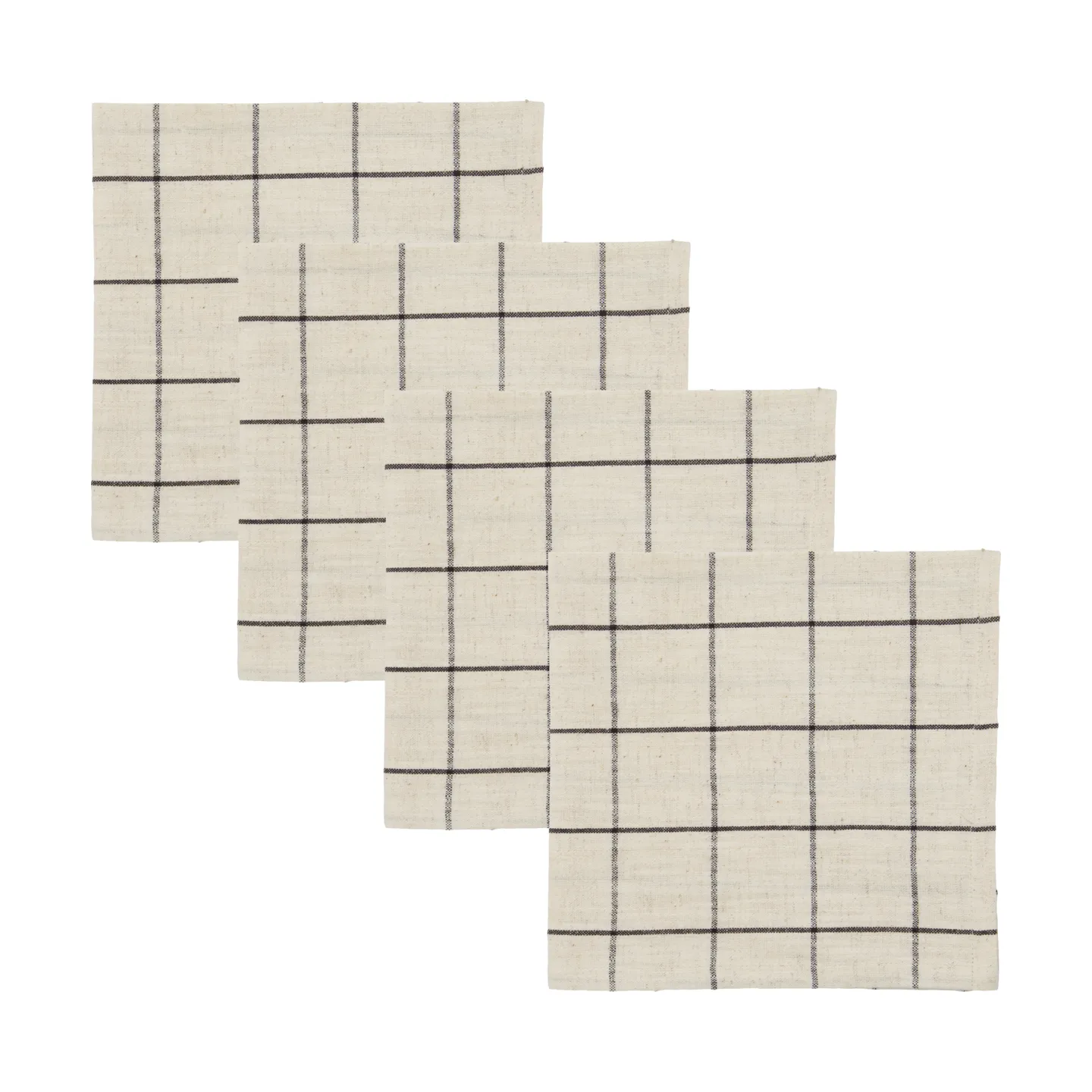 Servilleta Join 40x40 cm 4-pack, Negro-off white House Doctor