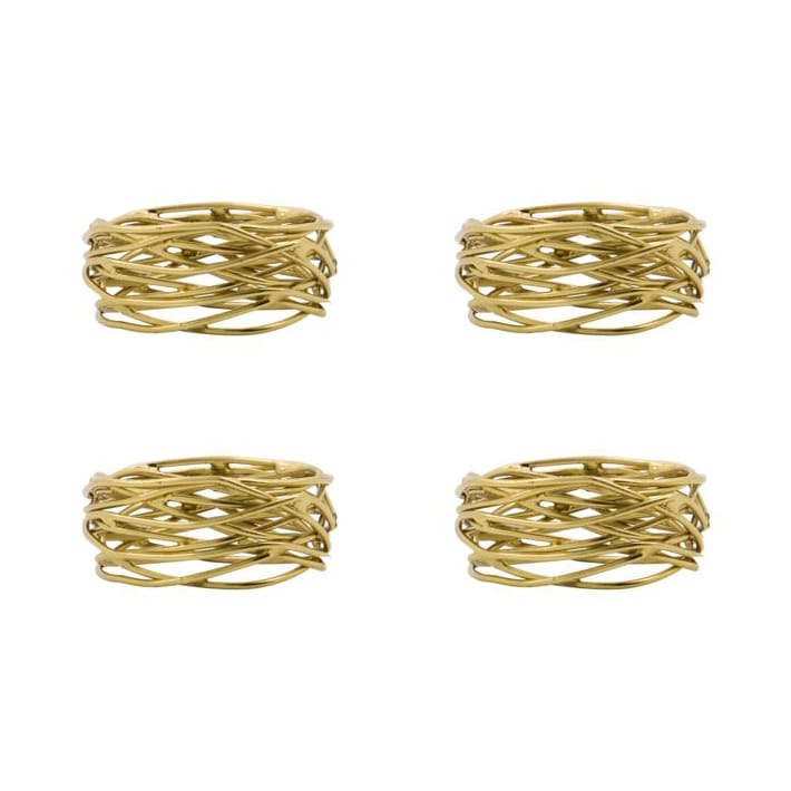 Servilleteros Ring, 4-pack - Dorado - House Doctor
