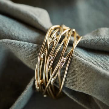 Servilleteros Ring, 4-pack - Dorado - House Doctor