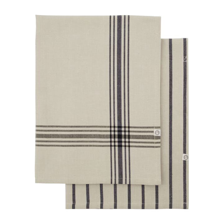 Set de 2 paños de cocina Chef 55x75 cm - negro - House Doctor