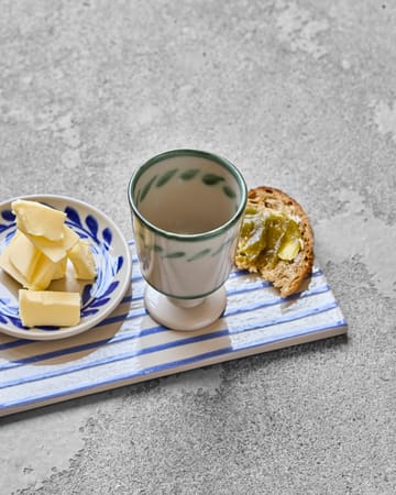 Set de 2 tazas Diva con pie 25 cl - Blanco roto-Verde - House Doctor