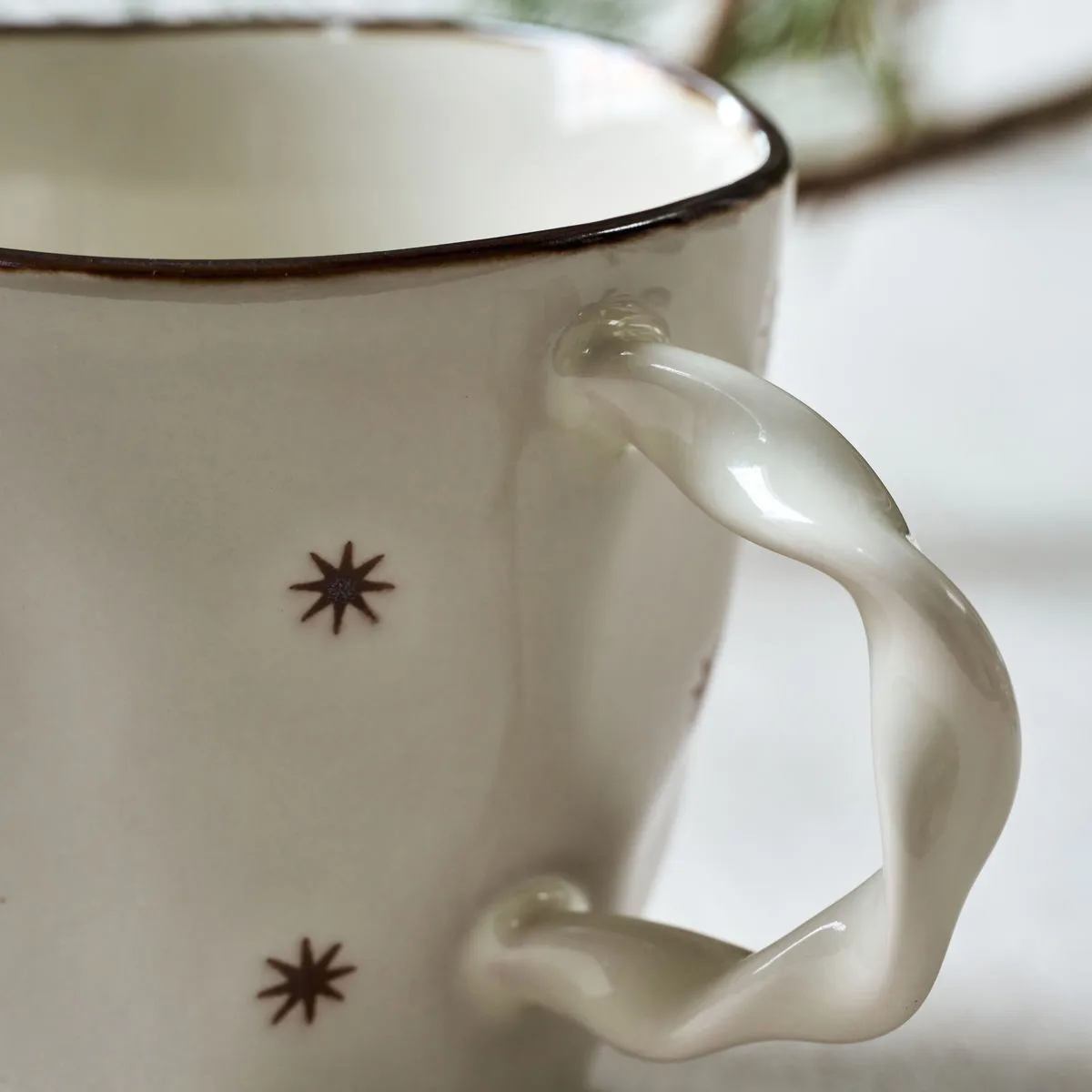 Set de 2 tazas Starry, Blanco House Doctor