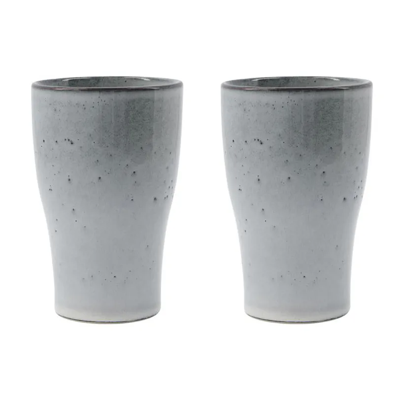 Set de 2 tazas térmicas Liss 14 cm, gris claro House Doctor