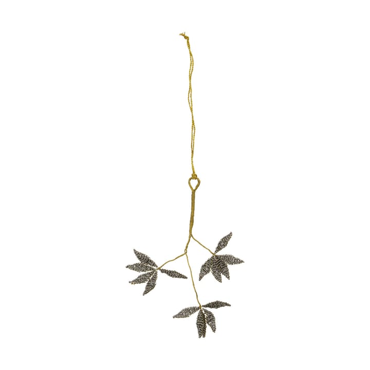 Set de 3 Adornos para árbol de navidad Pearl muérdago, Gris-oro House Doctor