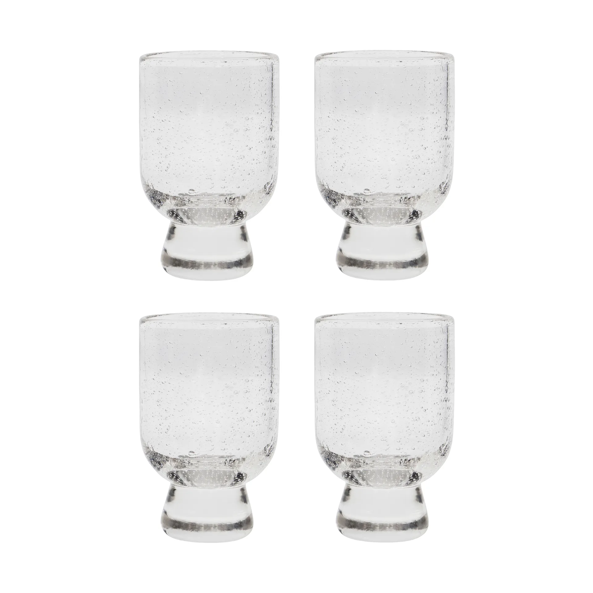 Set de 4 copas Rich con pie 23 cl, Transparente House Doctor