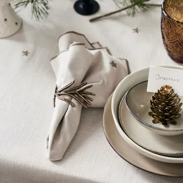 Set de 4 servilletas de tela Twinkle 40x40 cm - Taupe - House Doctor