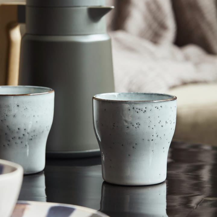 Set de 4 tazas térmicas Liss 9 cm, gris claro House Doctor