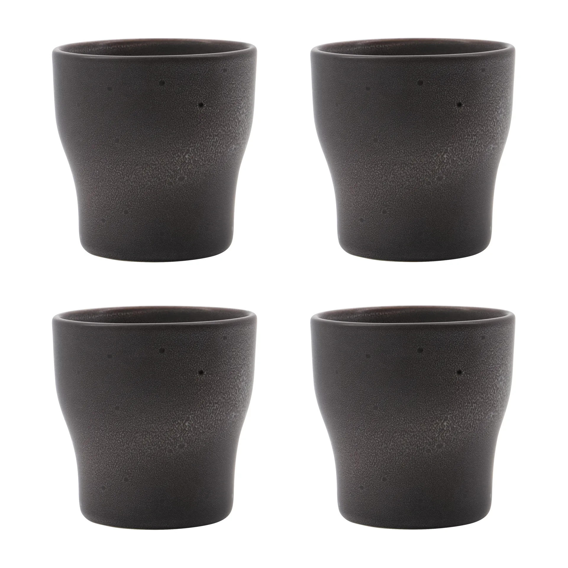 Set de 4 tazas térmicas Liss 9 cm, gris oscuro House Doctor