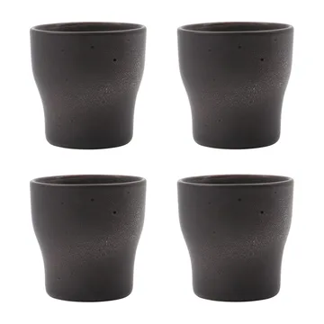 Set de 4 tazas térmicas Liss 9 cm - gris oscuro - House Doctor