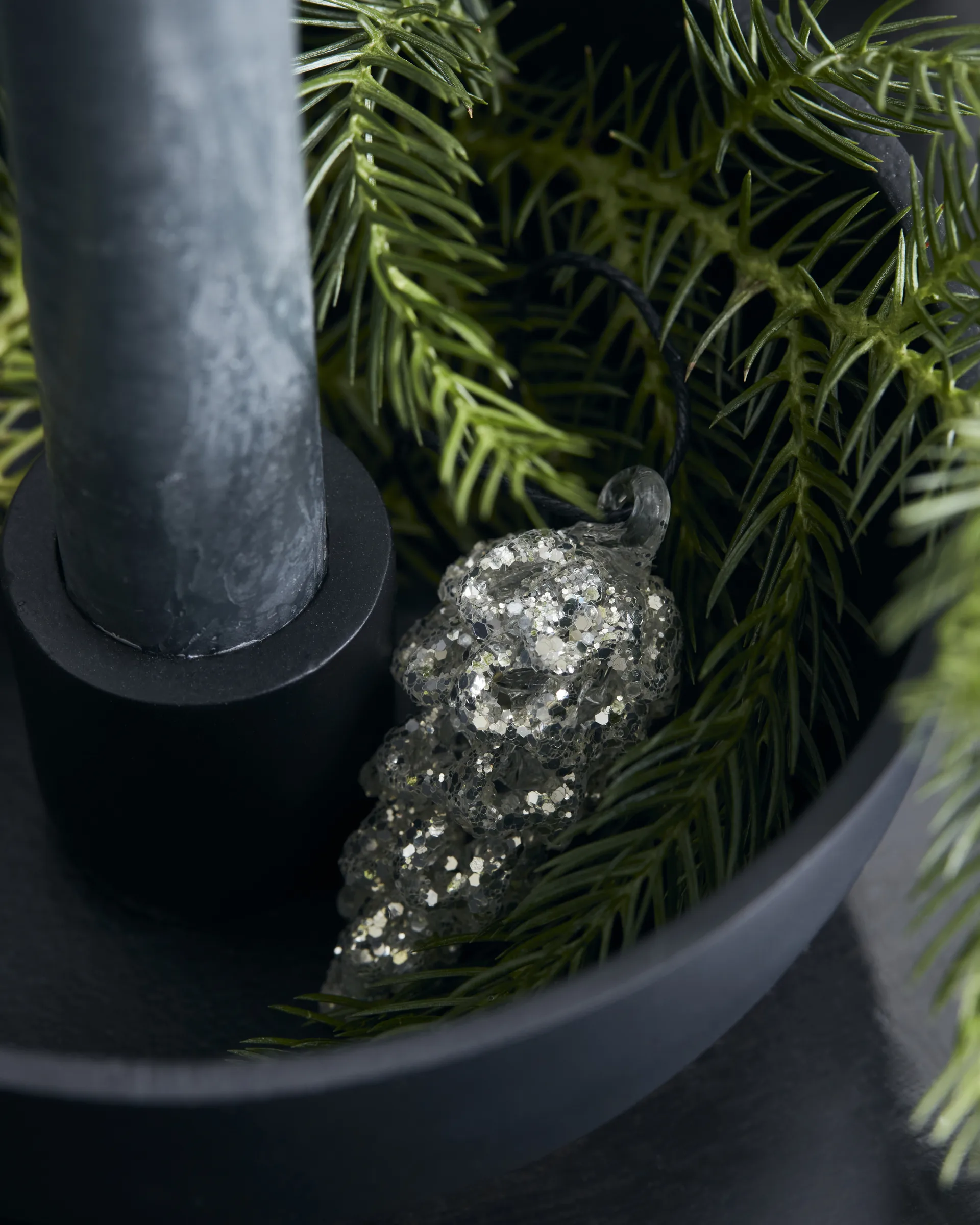 Set de 6 colgantes de navidad Cone 5,5 cm, plata House Doctor