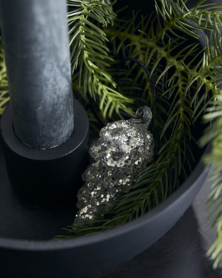 Set de 6 colgantes de navidad Cone 5,5 cm, plata House Doctor