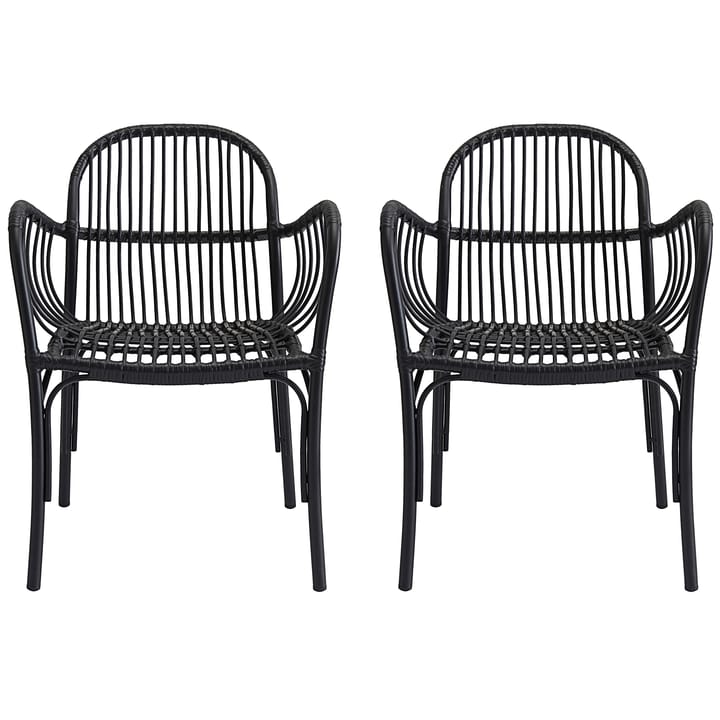 Silla de mimbre Brea pack de 2 Negro - undefined - House Doctor