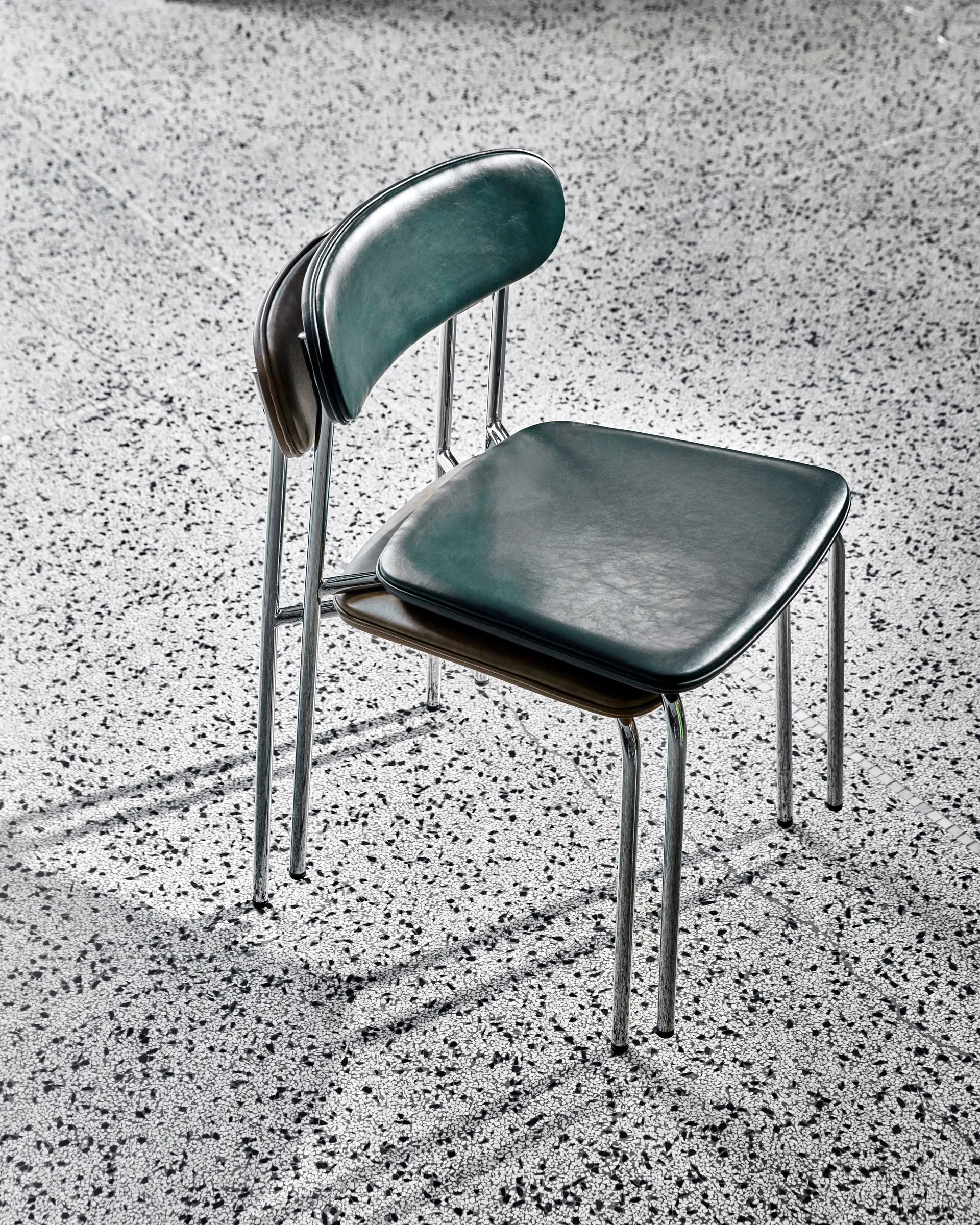 Silla Pova, Cromo-Verde oscuro House Doctor