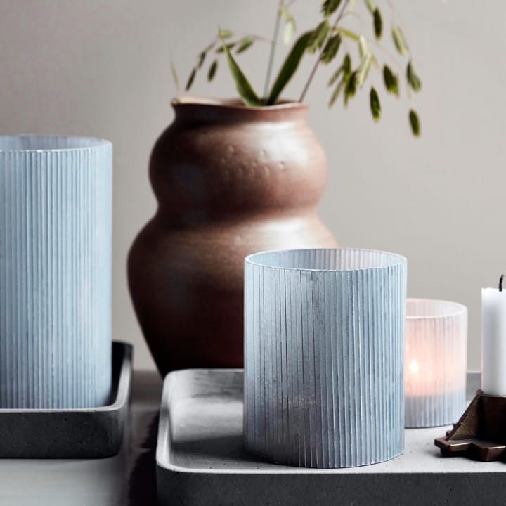Soporte para velas Mirr 12,5 cm, gris escarcha House Doctor