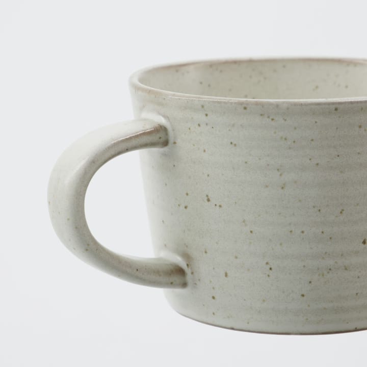 Taza y plato Pion 23 cl, Gris-blanco House Doctor
