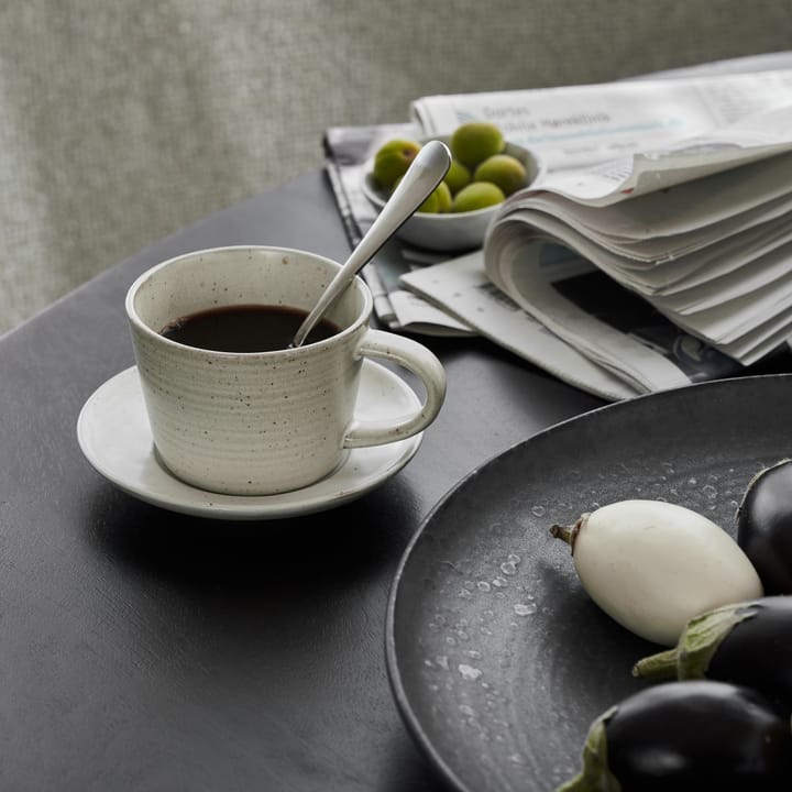 Taza y plato Pion 23 cl, Gris-blanco House Doctor