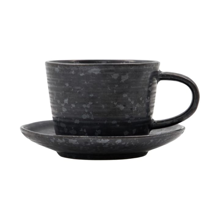 Taza y plato Pion 23 cl - Negro-marrón - House Doctor