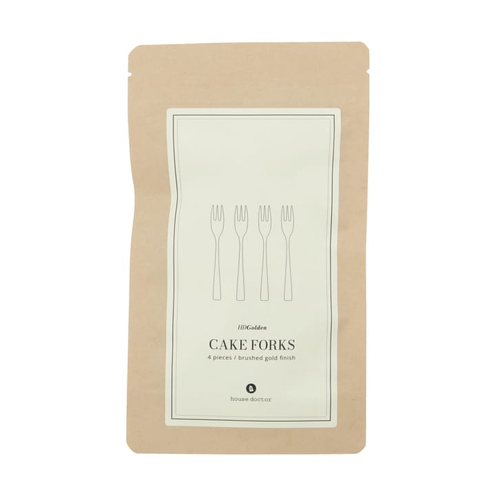 Tenedor Golden 4-pack, Dorado House Doctor