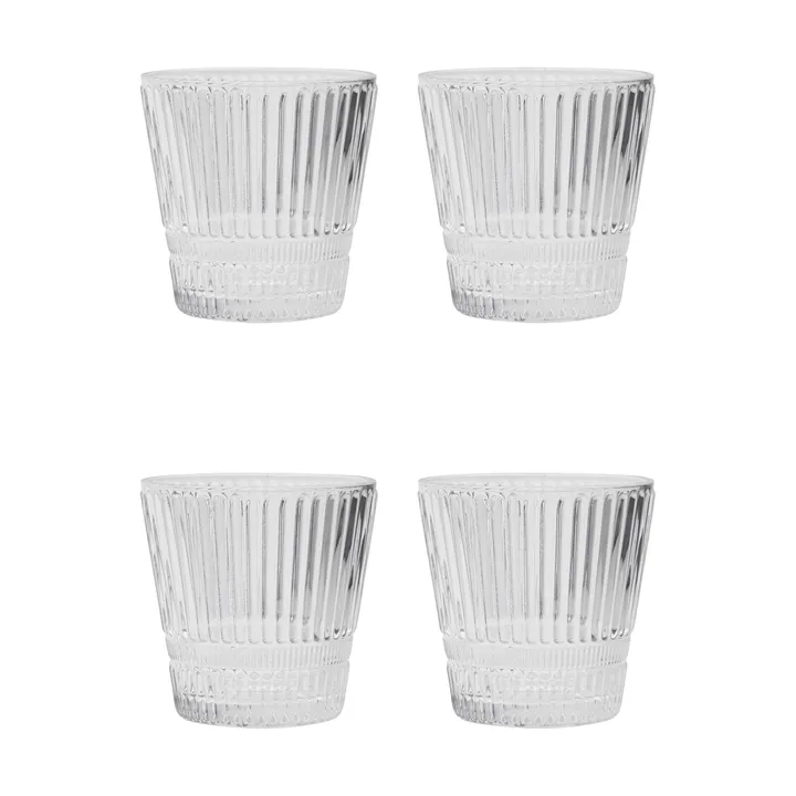 Vasos de agua Slots, pack de 4 - Transparente - House Doctor