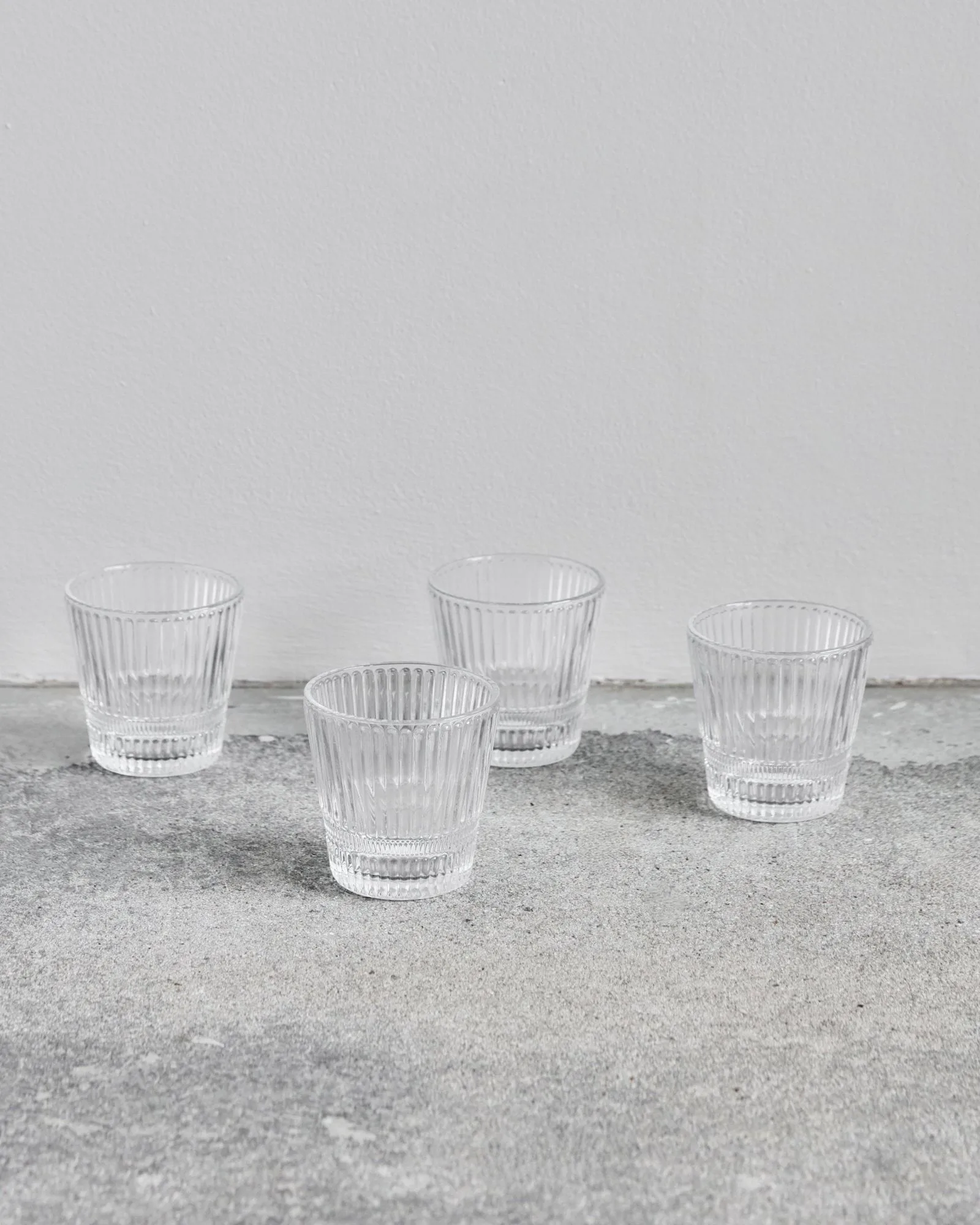 Vasos de agua Slots, pack de 4, Transparente House Doctor