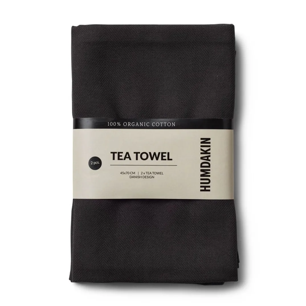 2 Paños de cocina ecológico Humdakin 45x70 cm, Coal  Humdakin