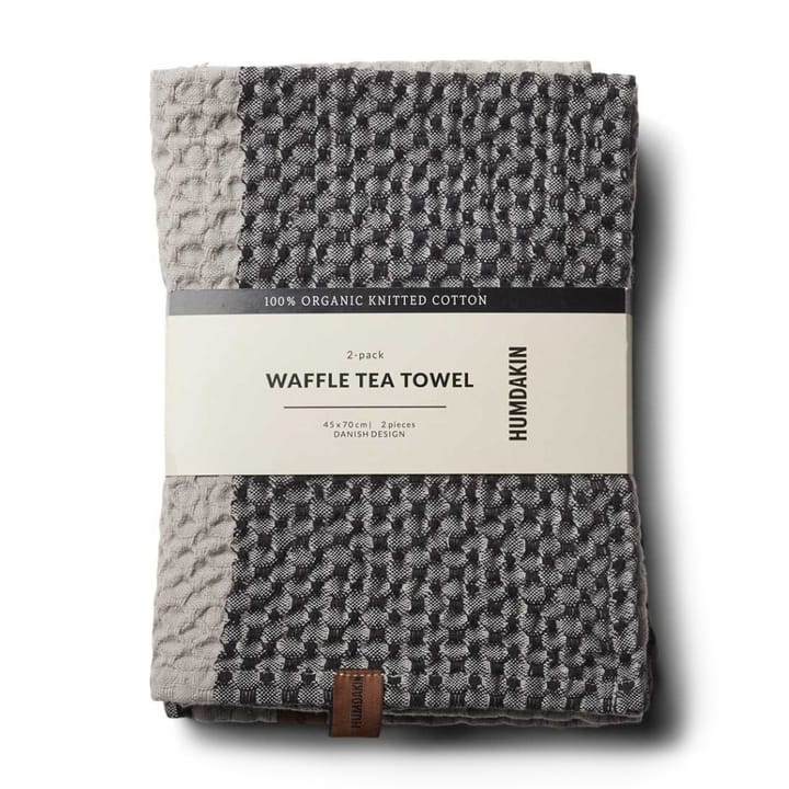 2 Paños de cocina Humdakin Waffle 45x70 cm, Coal-stone Humdakin