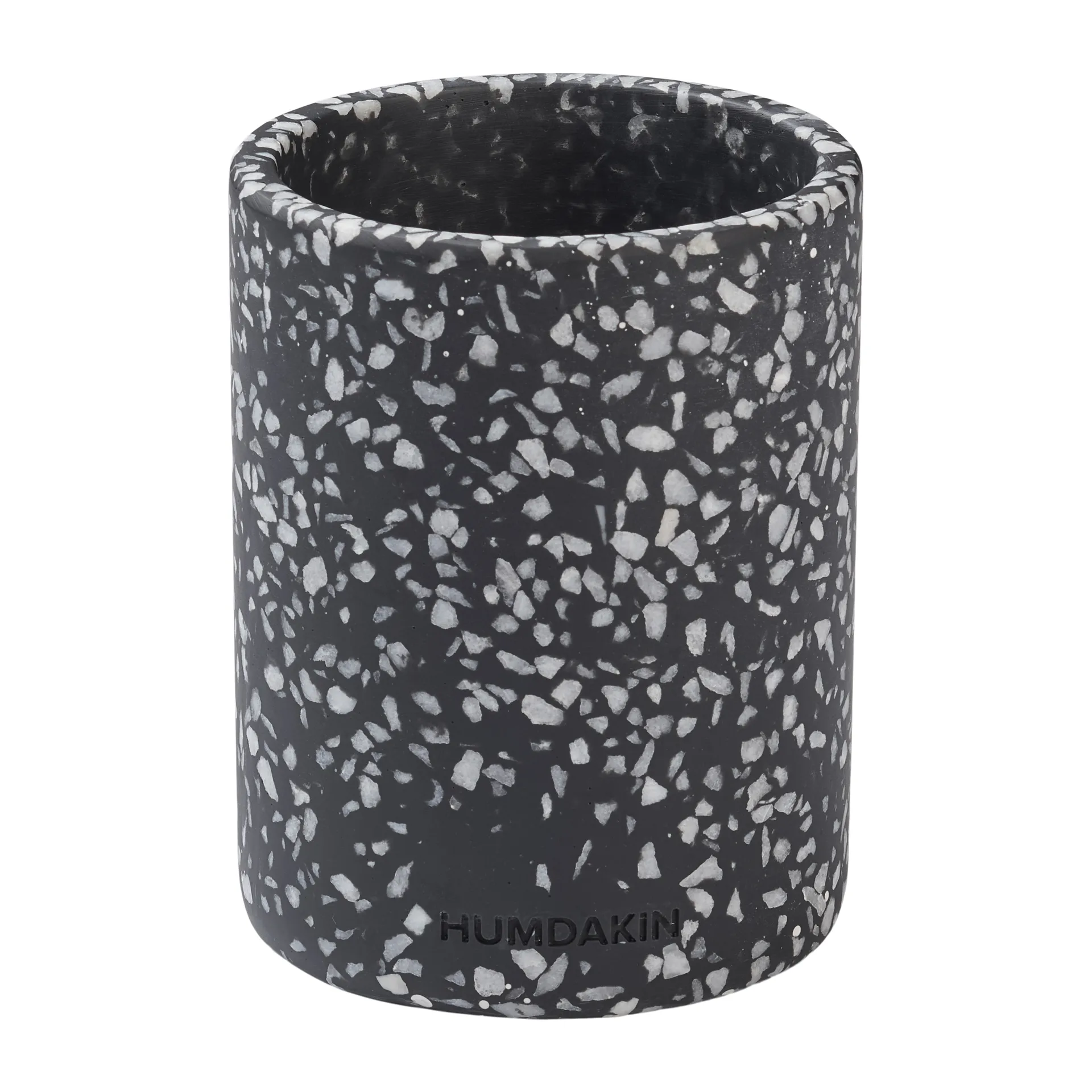 Jarrón con tapa Humdakin Terrazzo Ø10 cm, Black Humdakin