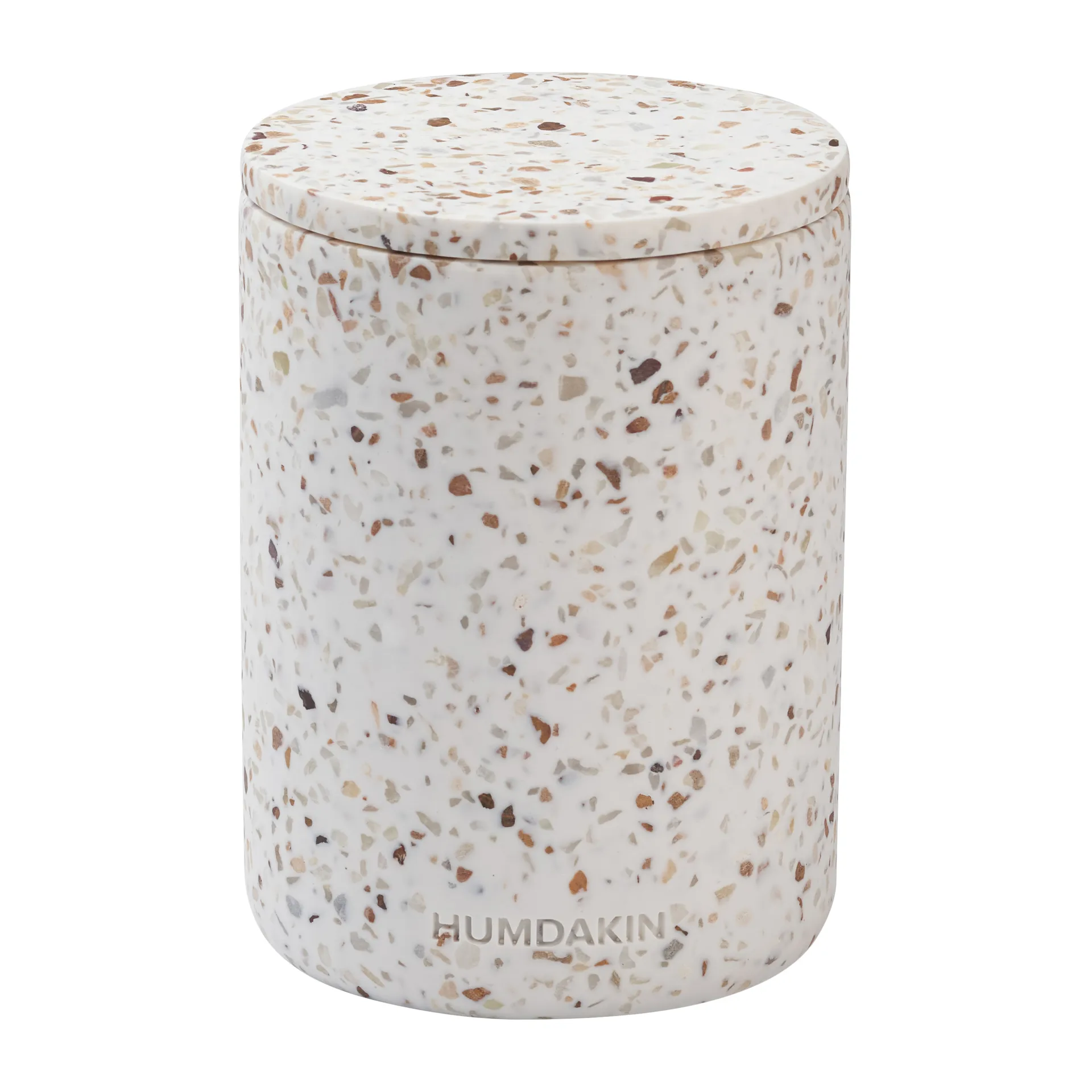 Jarrón con tapa Humdakin Terrazzo Ø10 cm, Red/Beige Humdakin