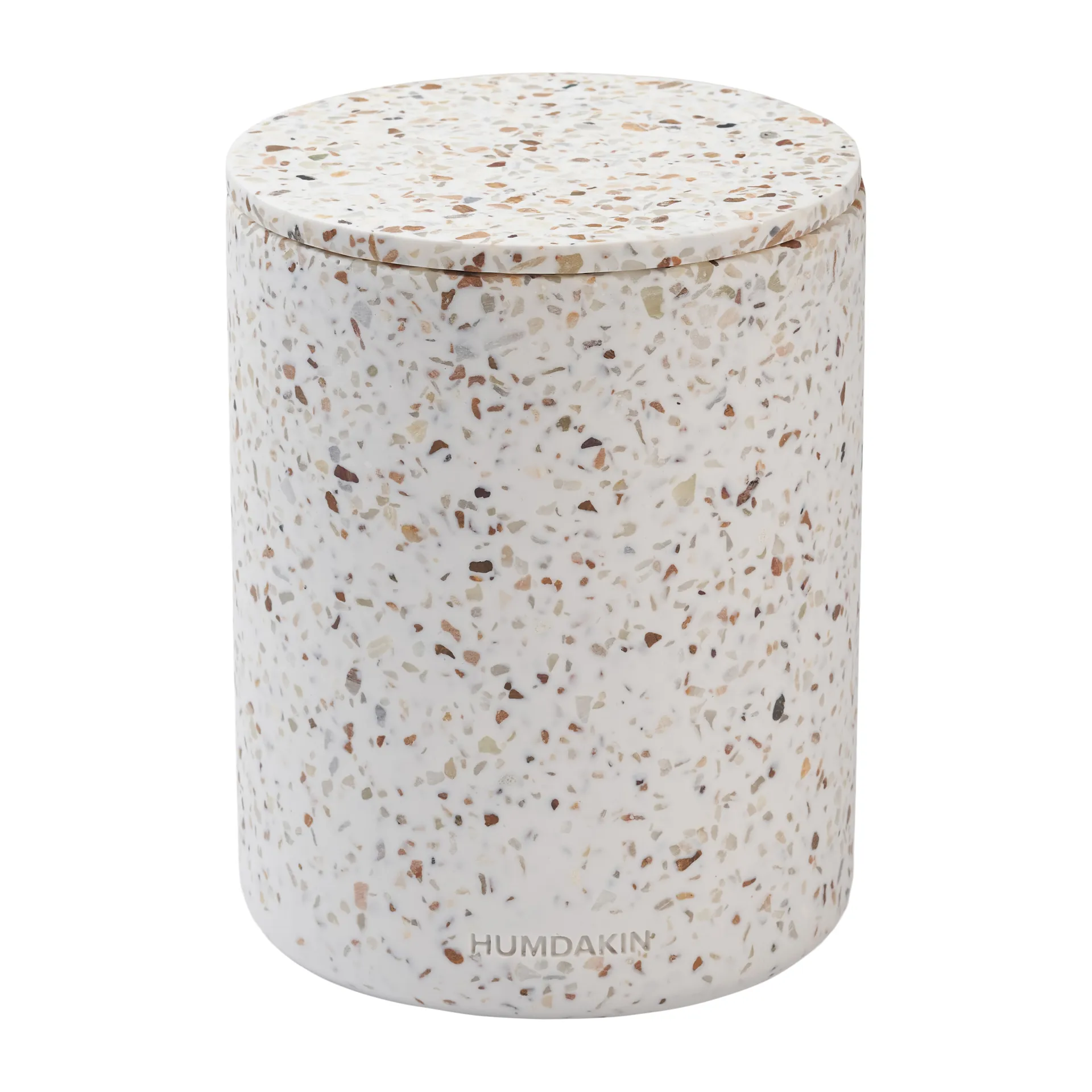 Jarrón con tapa Humdakin Terrazzo Ø13 cm, Red/Beige Humdakin
