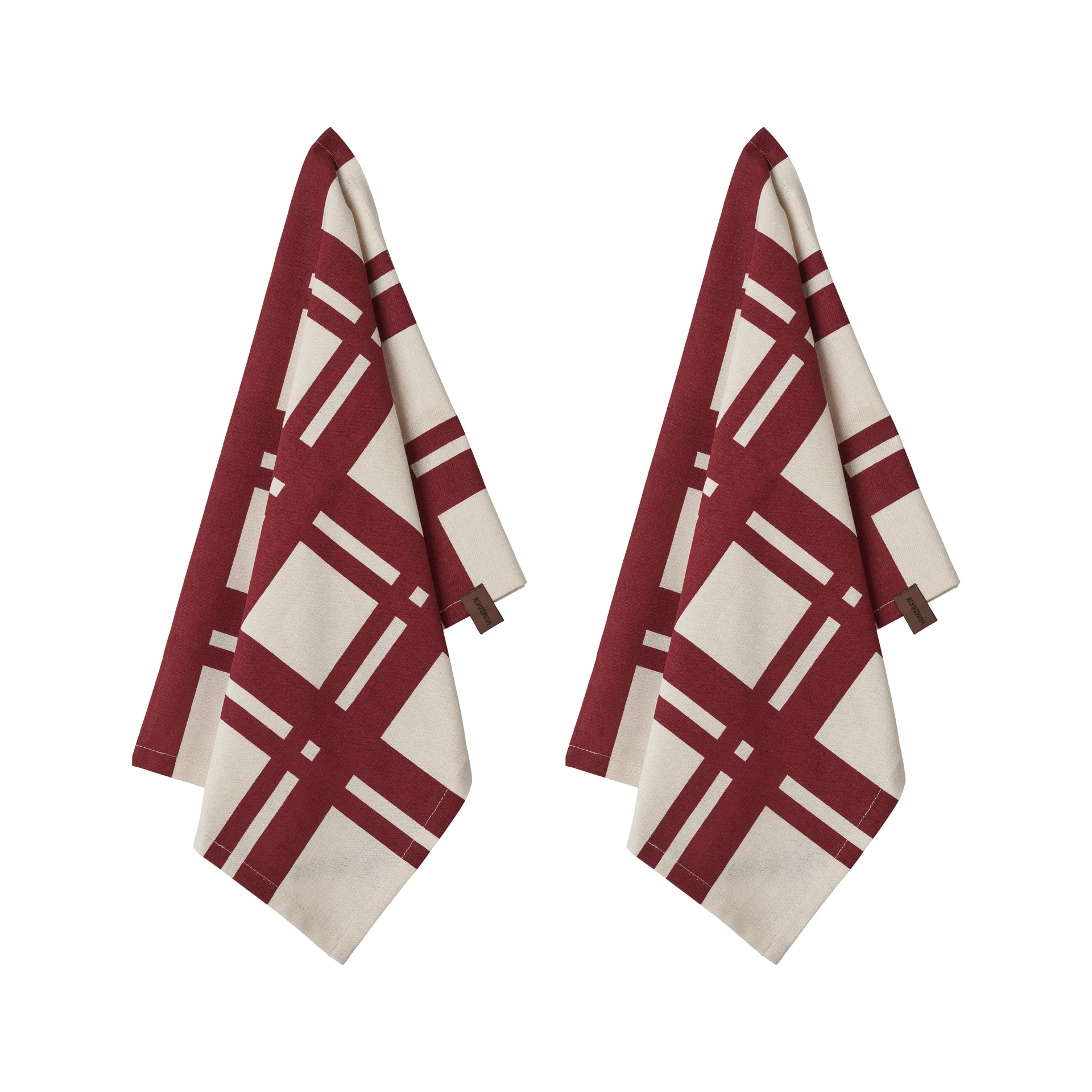 Paño de cocina Humdakin Red Check 2 unidades, Off white/Red Humdakin