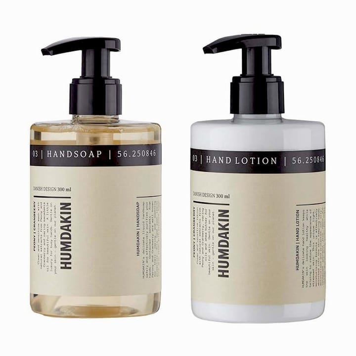 Set de cuidado de manos Humdakin 2 x 300 ml, Peony & cranberry Humdakin