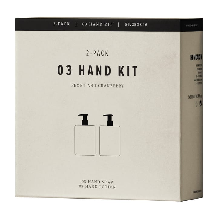 Set de cuidado de manos Humdakin 2 x 300 ml, Peony & cranberry Humdakin