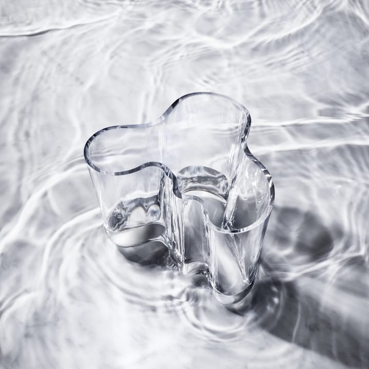 2 Jarrones Alvar Aalto, transparente Iittala