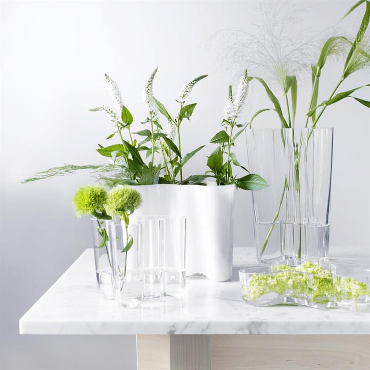 2 Jarrones Alvar Aalto, transparente Iittala