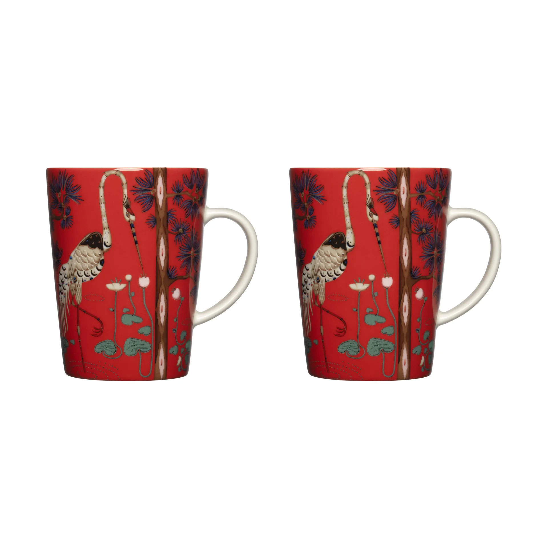 2 Tazas Taika 40 cl 15º aniversario, Rojo Iittala